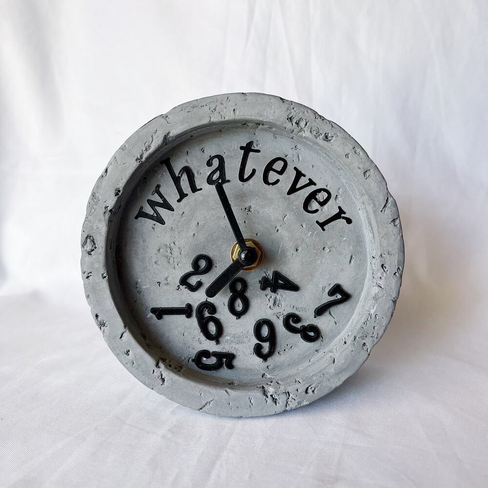 Whatever Stone Clock Battery Operated Desk Top Home Office